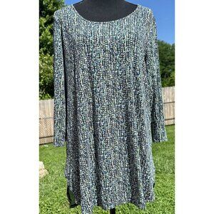 J Jill Size Large‎ Wearever Collection Tunic Roll Tab Sleeves Pullover Comfort
